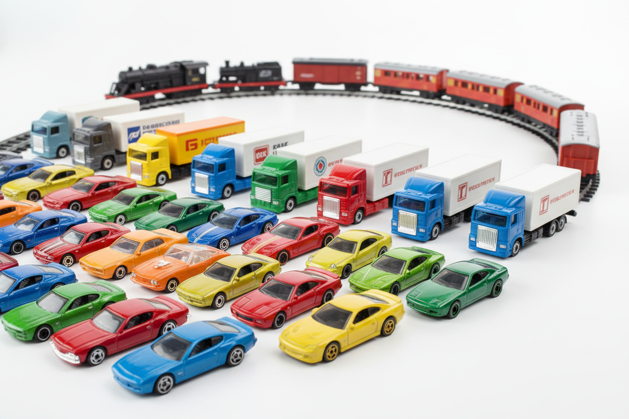 Diecast Models Cars like hot wheels and match box and lorrys and trains 